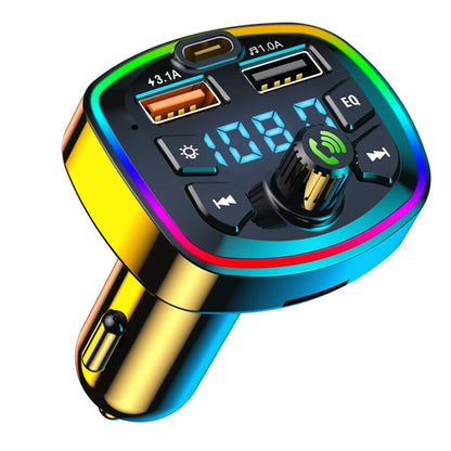 USB Car Charger Quick Charge Bluetooth 5.0 FM Transmitter  USB Type C 65W Car Fast Charging For iPhone 14 Samsung Xiaomi