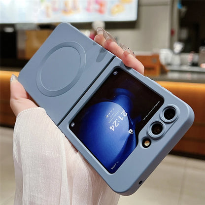 Liquid Silicone Magnetic Case For Samsung Galaxy Z Flip 7 6 5 4 3 Wireless Charging Shockproof Protection Soft Cover For ZFlip6