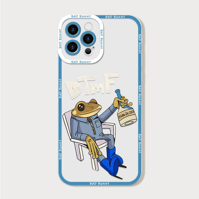 Clear Phone Case for IPhone 16 Pro Max 15 14 13 12 11 Mini X XR XS SE2 7 8 14Plus DTMF Debí Tirar Más Fotos Bad Bunny Soft Cover
