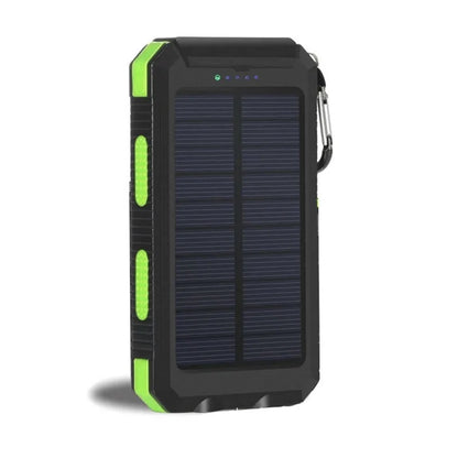 Solar Power Bank 200000mAh Waterproof Portable Solar Panel Powerbank External Battery Charger Powerbank with LED Camping Light