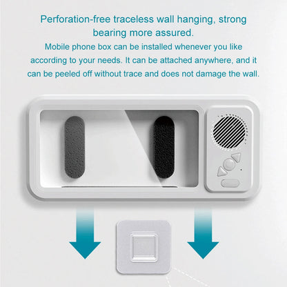Brand New Bluetooth Shower Speaker And Phone Stand For Restoring Visual Feast IPX4 Level Bath Phone white