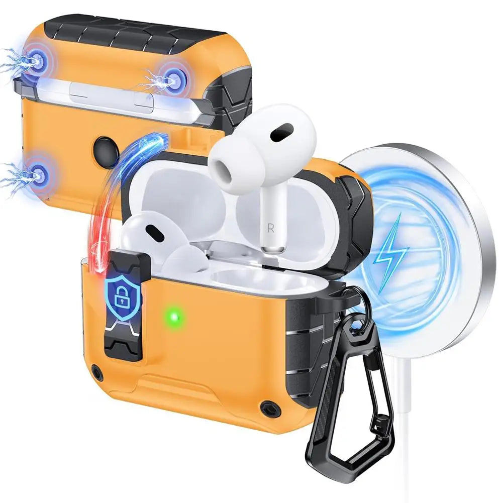 Magnetic Auto Lock Case for AirPods Pro 3 Phone Stand Case Cover with Cleaning Kit Keychain Protective Case for AirPods Pro 3