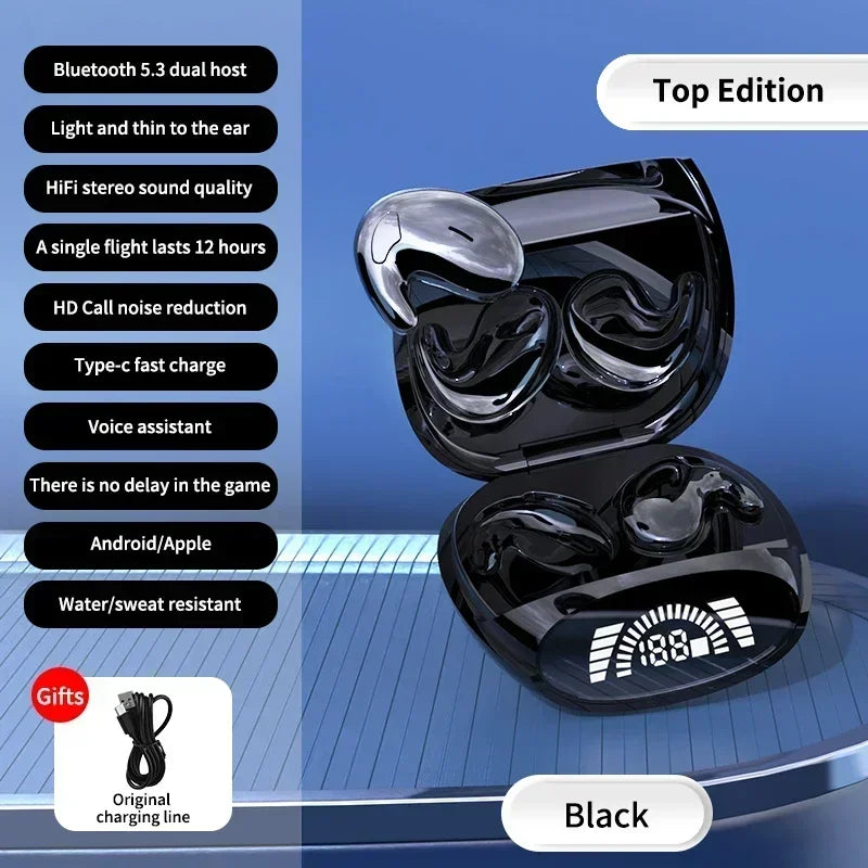 Wireless Sports Bluetooth Headphones Highend Tws Dual Ear Sleep In Ear Md528 Mini Painless Call Noise Cancelling Thin Headphones