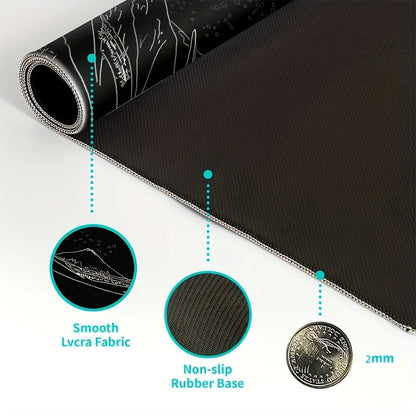 1PC Large Mouse Pads For Desk, Gaming Mouse Pad, Mouse Pad with Stitched Edges and Non-Slip Rubber Base, Extended Mouse Pad