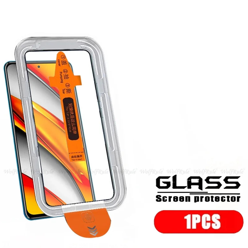4/3/2/1pcs For Poco F3 Glass Xiaomi Poco F3 Tempered Glass Phone Protective HD 9H Cover Full Dust Free Screen Protector Poco F3