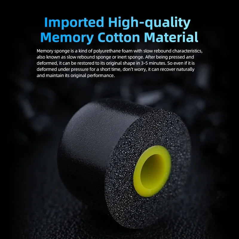 KZ FT01 High-End Memory Cotton Ear-Tips Ear Plugs Earphones In Ear Monitor Noise Isolating Ear Pads for KZ Castor ZS10 EDX PRO