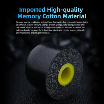 KZ FT01 High-End Memory Cotton Ear-Tips Ear Plugs Earphones In Ear Monitor Noise Isolating Ear Pads for KZ Castor ZS10 EDX PRO