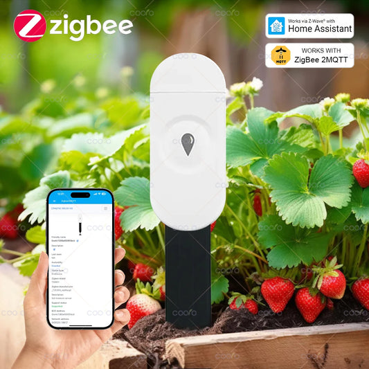 ZigBee Soil Moisture Sensor Humidity Temperature Tester Garden Automation Irrigation Detector Support Home Assistant Zigbee2MQTT