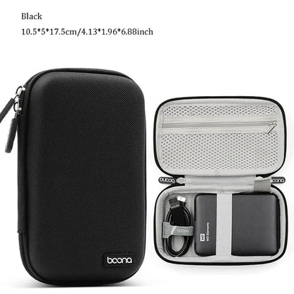Cable Storage Bag Data Organizer For Notebook Power Bank Charger U Disk Earphones Electronic Accessories Black/Gray