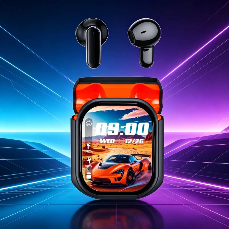 2026 New Ne200 Country 134  Translate Full Color Touch Screen TWS Earbuds - ANC Noise Cancelling Wireless Headphones