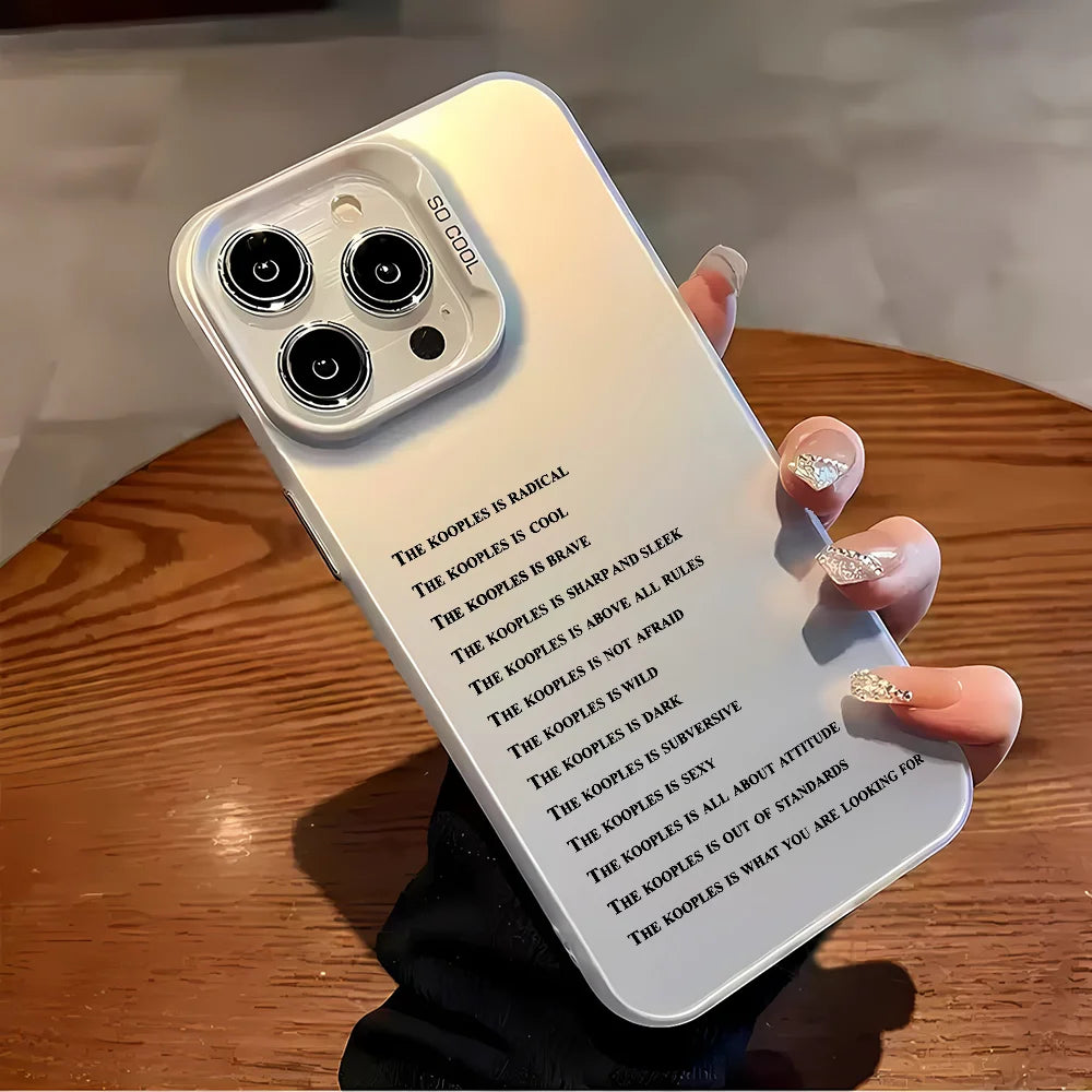 T-The K-Kooples Phone Case For iPhone 16e 16 15 14 13 12 11 mini Pro Max X XR XSMAX 8 7 Plus Anti Fall Matte Back Cover