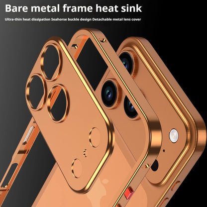Luxury Metal Alloy Lens Protect Frame Phone Case For iPhone 17 Air 16 15 14 13 12 Pro Max Plus Silicone Lining Shockproof Bumper