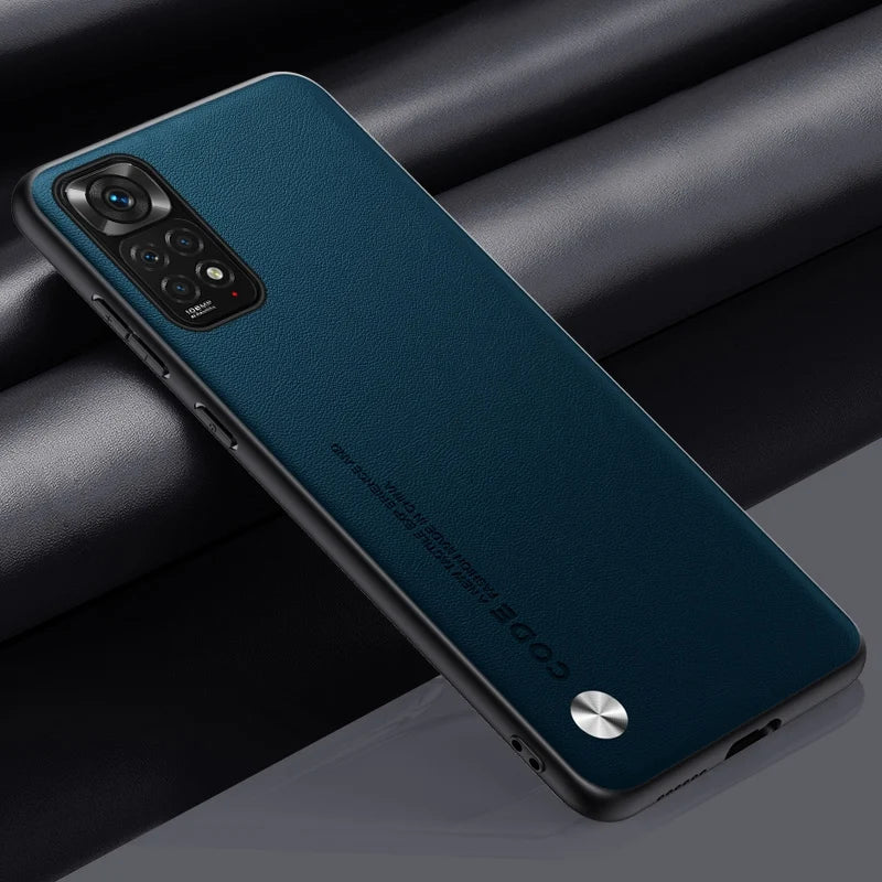 Luxury PU Leather Case For Xiaomi Redmi Note 11S 11 Pro Back Cover Matte Silicone Protection Phone Case For Redmi Note 11E Pro