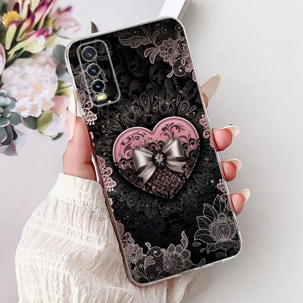 Soft Clear Siliocne Cover For Vivo V2027 V2028 V2029 Phone Case Vivo Y11s Y12s Y20 Y20s Y20i Y20G Cartoon Animals Flower Coque