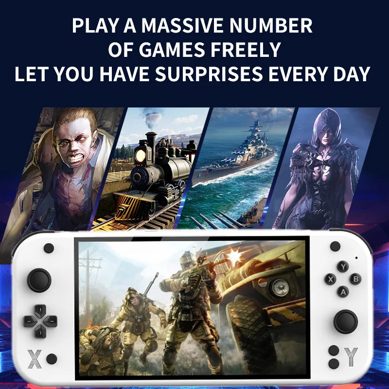 G90 Handheld Game Console – 7-inch 64GB Retro Arcade Gaming Device