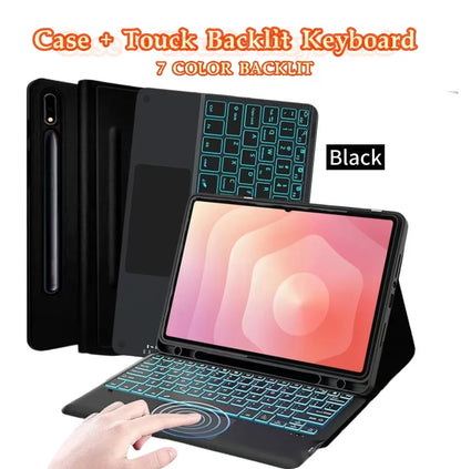 Case for Galaxy Tab S11 Ultra 2025 14.6 Inch ,  Wireless Keyboard Leather Cover with S Pen Holder for SM-X936B/ SM-X930, Black