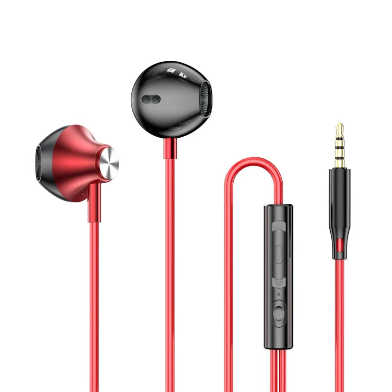 9D Stereo Type C & 3.5mm Gamers Headsets Wired Earphones In-ear Headphone HiFi Bass Earphone for Phone Earbud In Mic Handsfree