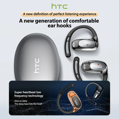 HTC NE35  Wireless Headphones OWS Bluetooth V6.0 Earphones with Mic HD Call Bass Longlife Sports Earhook AI Translator Earbuds