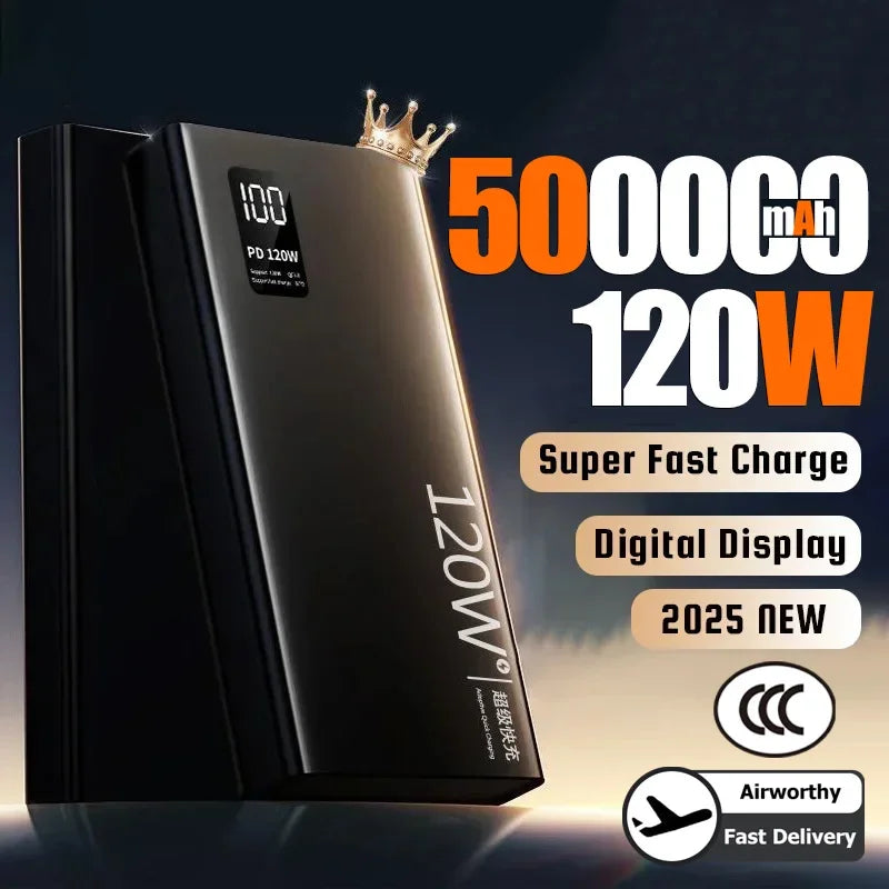 Oneplus 120W 500000mAh Power Bank Digital Display Super Fast Charging Portable With Large Capacity And Super Fast Charging Speed