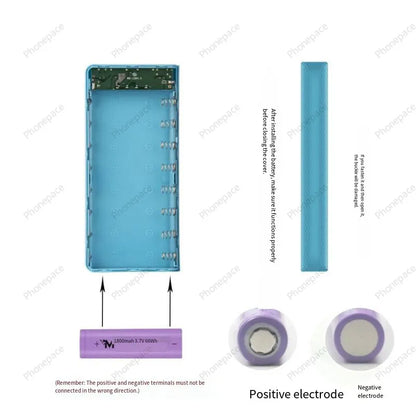 8 Slots 18650 DIY Power Bank Case Dual USB Type C PD QC3.0 Fast Charging Battery Storage Holder Box For Smartphone