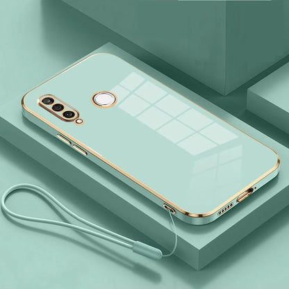 For Huawei P30 lite Case Luxury Square Plating Huawei Nova 4E Phone Case ShockProof Silicone Back Cover Fundas