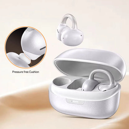 OHAYO Open Ear Headphones, Clip on Earphones, Wireless Earbuds Bluetooth 5.4, Lightweight Comfort，AI Call Noise Cancellation
