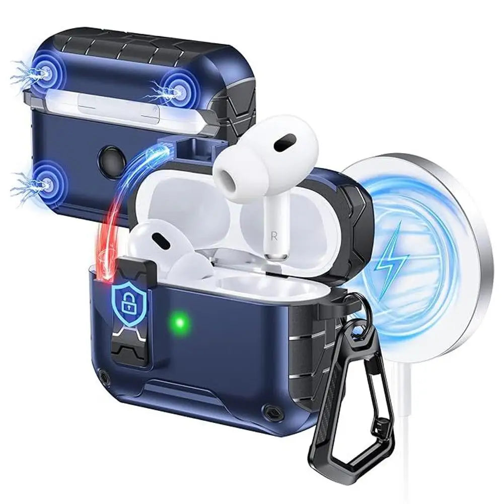 Magnetic Auto Lock Case for AirPods Pro 3 Phone Stand Case Cover with Cleaning Kit Keychain Protective Case for AirPods Pro 3