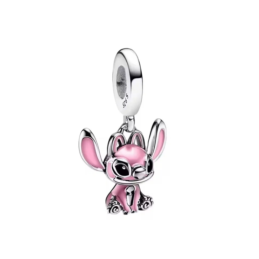 Fashionable 925 Silver Cartoon Beads Compatible with European Bracelet Koala Rabbit Mouse Princess Anime Beads DIY Jewelry Gift