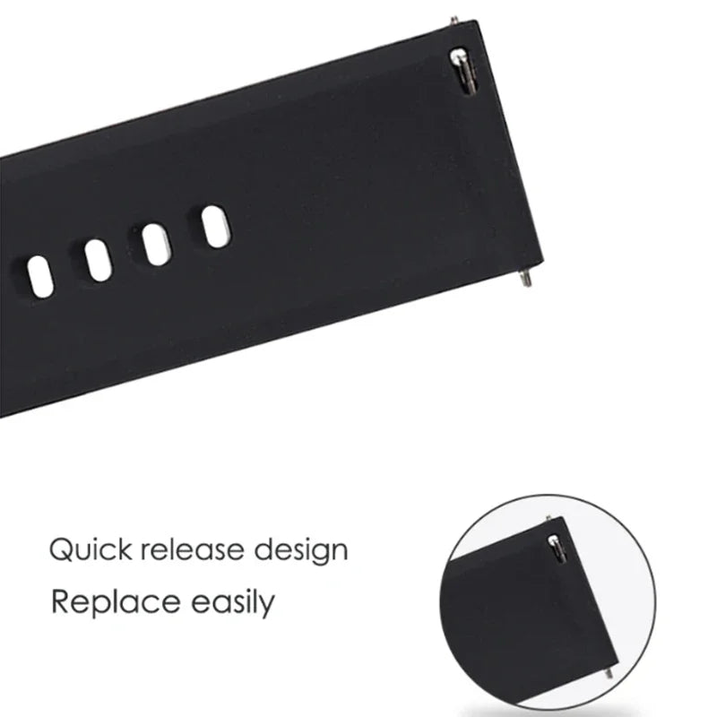 Hot Sell 20MM 22MM Silicone Watch Strap 20/22mm Universal Watchband Wristwatch Band for P22 Smartwatch &Other Watches Bracelet