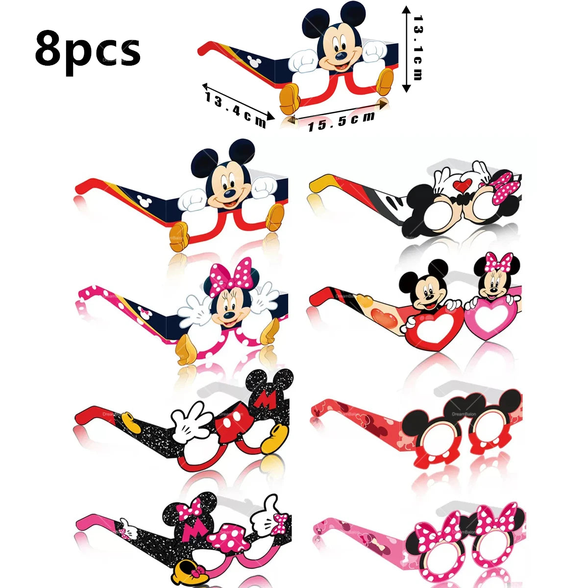 Mickey Balloon Cartoon Mouse Minnie Decorations Party Happy Birthday Banner Cake Topper Disposable Tableware Background Gift Bag