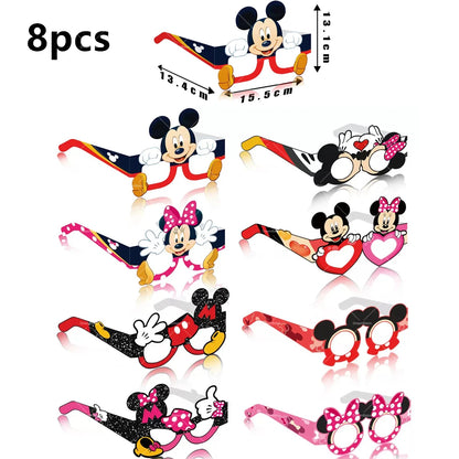 Mickey Balloon Cartoon Mouse Minnie Decorations Party Happy Birthday Banner Cake Topper Disposable Tableware Background Gift Bag