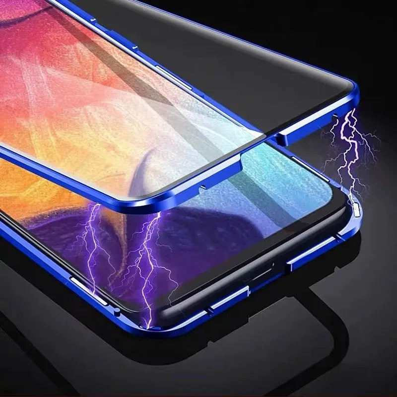 360° Protection Metal Magnetic Phone Case For XiaoMi 13T 14T 15T Redmi K60 K70 Ultra Note 13 14 Pro 5G Double Sided Glass Cover
