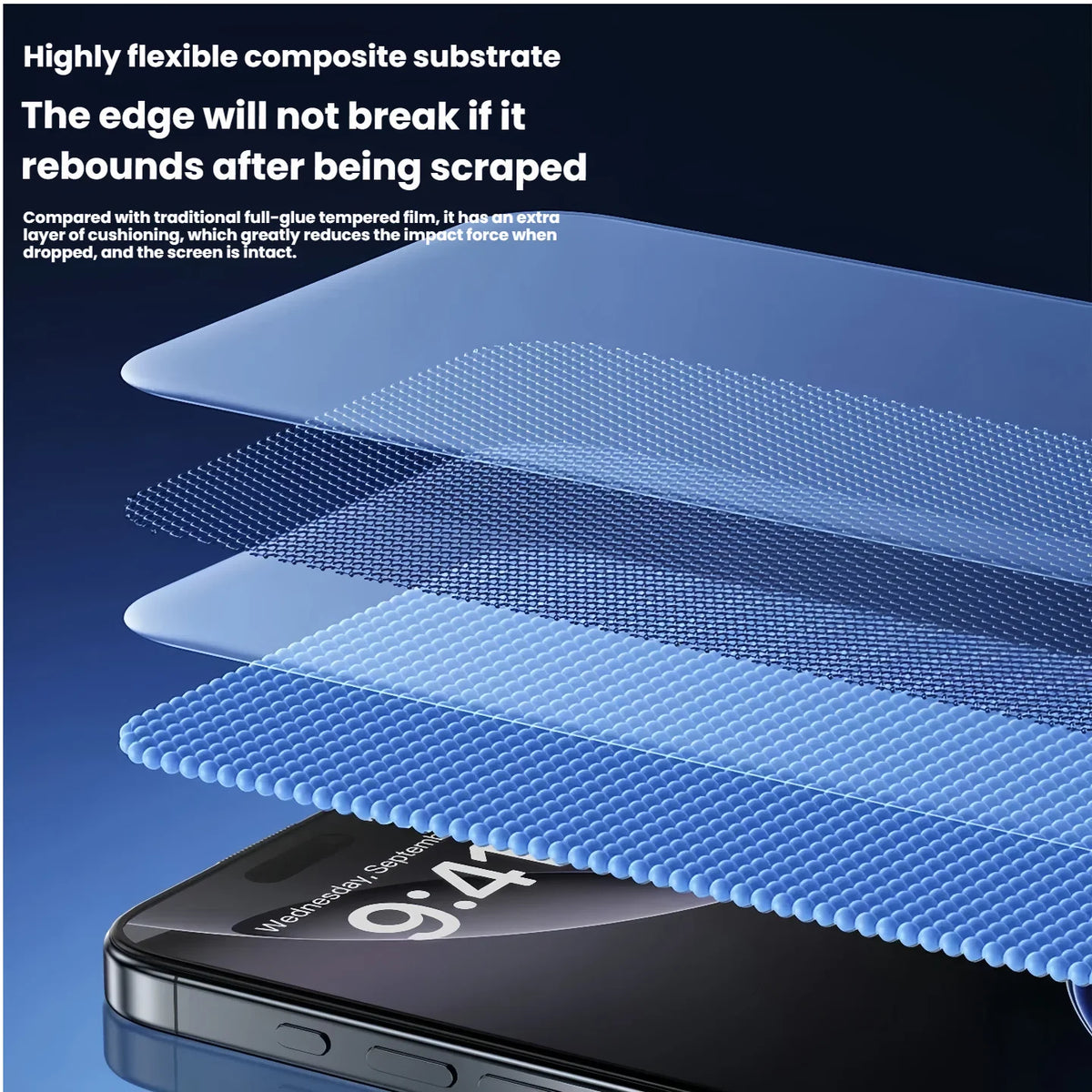 Tempered Glass Screen Protector for iPhone 17/16/15 Pro Gorilla Dust-Free Case Full-Screen Anti-Shatter & Dust-Pro