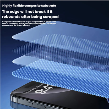 Tempered Glass Screen Protector for iPhone 17/16/15 Pro Gorilla Dust-Free Case Full-Screen Anti-Shatter & Dust-Pro