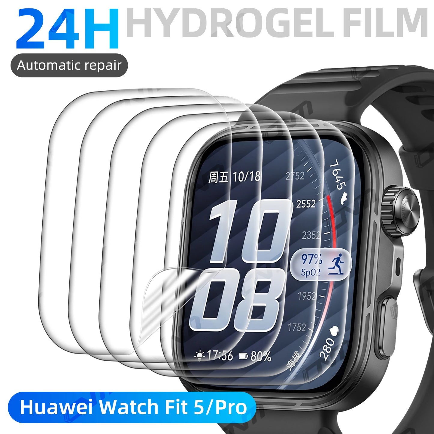 Soft Protection Film For Huawei Watch Fit 5/5 Pro Screen Protector Clear Hd Flexible Anti-Scratch Film Accessories (Not Glass)
