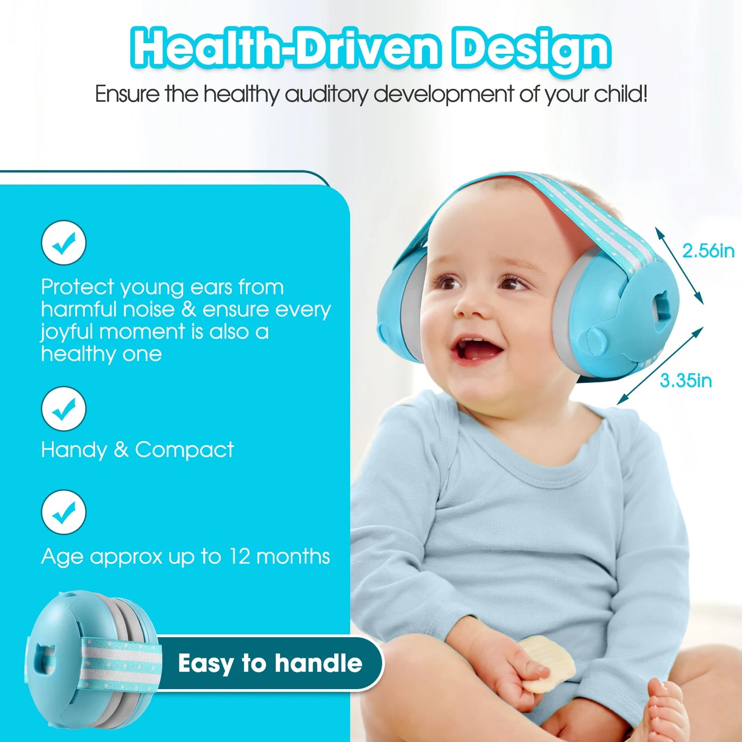 Baby Earmuffs Infant Noise Cancelling Ear Protection Baby Headphones for Plane,Sleeping,Baby Ear Protection Travel Essential NEW