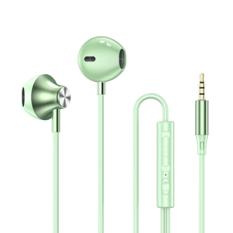 9D Stereo Type C & 3.5mm Gamers Headsets Wired Earphones In-ear Headphone HiFi Bass Earphone for Phone Earbud In Mic Handsfree