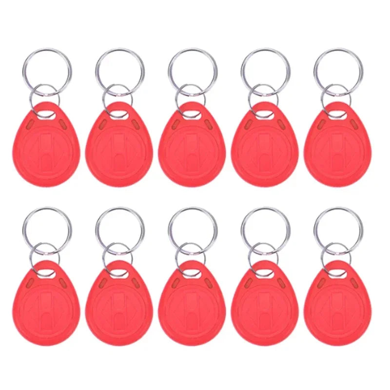 5YOA 10pcs 125KHz Read-Only RFID TK4100 EM4100 Proximity Keyfobs Smart Secure Door Entry Access Control ID Keychain Token Tag