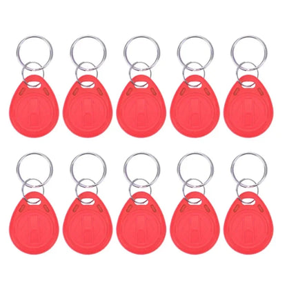 5YOA 10pcs 125KHz Read-Only RFID TK4100 EM4100 Proximity Keyfobs Smart Secure Door Entry Access Control ID Keychain Token Tag