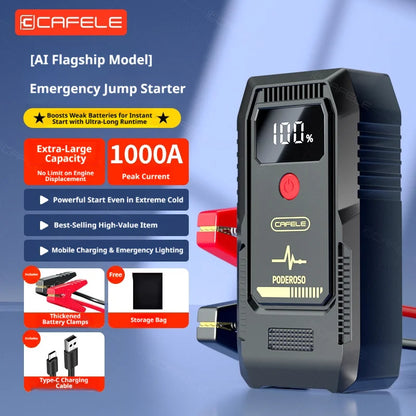 Jump Starter Power Bank 1000A 12V Portable Car Battery Starter Emergency AUTO Booster Starting Device Jump Start