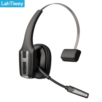 Noise Cancelling Trucker Bluetooth Headset with Microphone Wireless AI-Powered ENC Headphones 55H of Talk Time All-Day Comfort