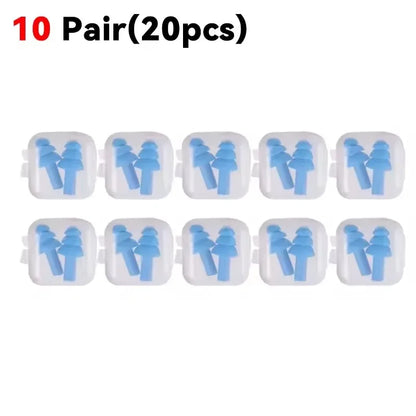 25/1Pair Ear Plugs Sleeping Noise Cancelling Reusable Silicone Sound Block Earplugs Summer Waterproof Swimming Ear Plug With Box