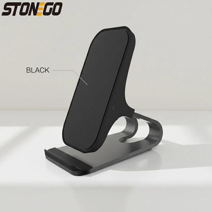 10W 7 5W 5W Qi Fast Wireless Charger Mount 2 Coils Case Friendly Anti Slip Rubber Type C Input