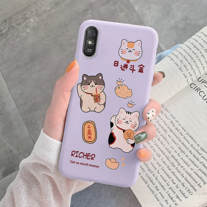 For Redmi 9AT 9A 9at Back Cover Protective Case Soft Silicone Cute Cartoon Cat Frog Funda Phone Case For Xiaomi Redmi 9C 13C 14C