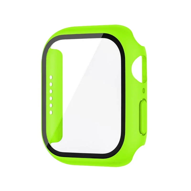 Glass+Cover For Apple Watch case 8 7 9 45mm 41mm 44mm 38 42mm iWatch Accessorie Screen Protector Apple watch series 6 SE 5 40mm
