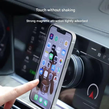 Magnetic Car Mount Mobile Phone Holder Vacuum Adsorption 360° Rotation Super Strong Suction Bracket for Iphone12-16 Smartphone