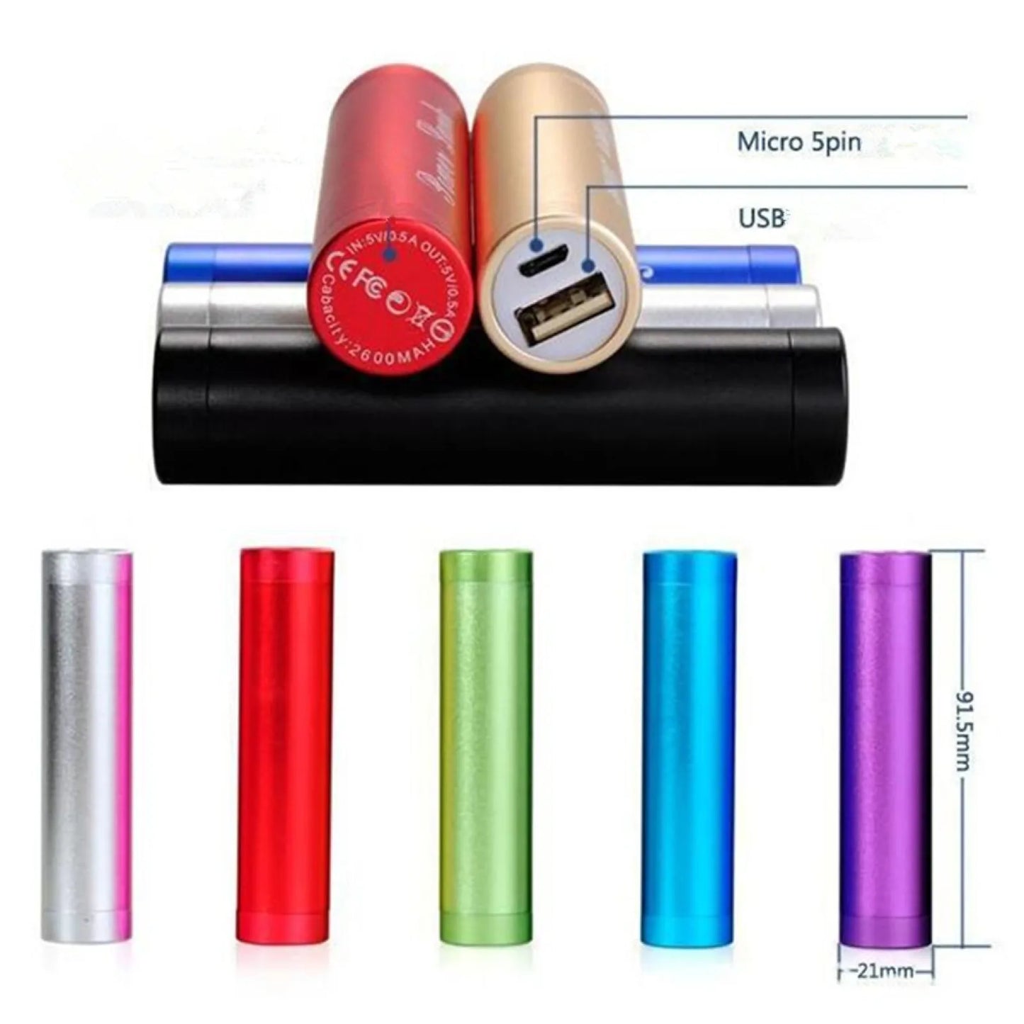 1Pc 5V 1A USB Mini Metal Power Bank Box Kit Storage DIY 18650 Battery Case Box Free Welding Unassembled Shell For Phone