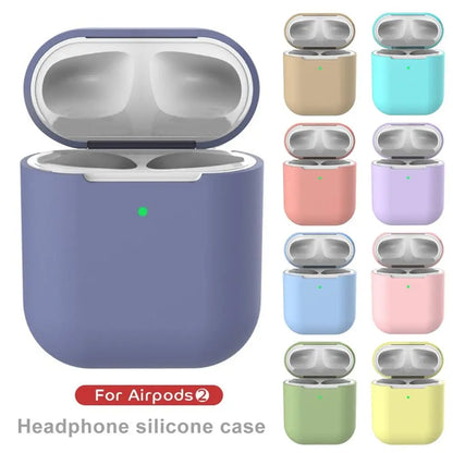 New Ultra Thin Slim Silicone Case Cover Wireless Earphones Pouch Protective Skin Sleeve Protector For Airpods 2
