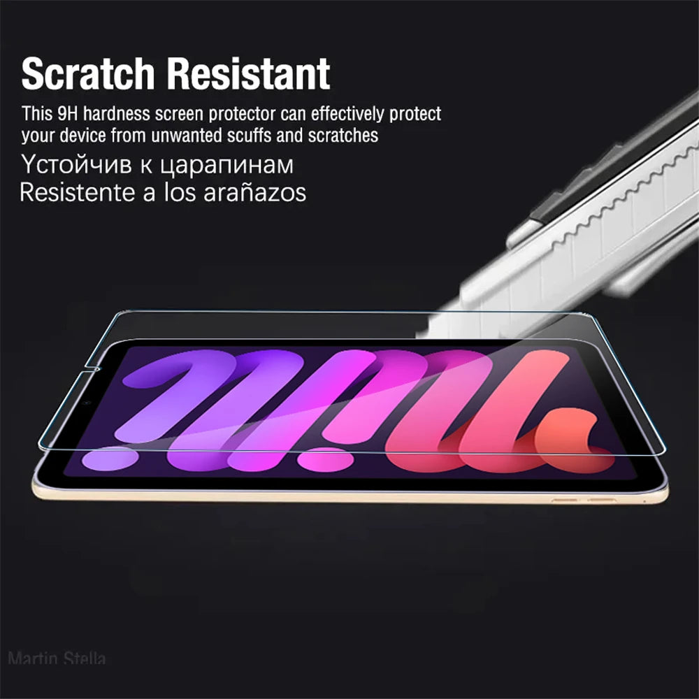 2PCS Tempered Glass Screen Protector for iPad Mini 7 6 a17 Pro 8.3 inch Mini 4 5 7.9 2024 2021 Tablet Accessories Film