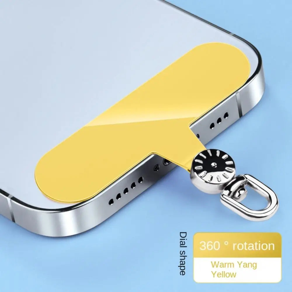 Luxury 360° Rotatable Phone Lanyard Gasket Hanging Cord TPR Metal Phone Patch Metal Ultra Thin Phone Card Clip Replacement